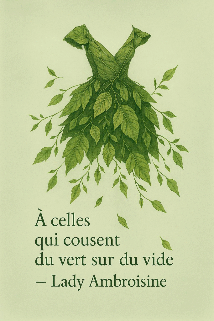 À celles qui cousent du vert sur du vide